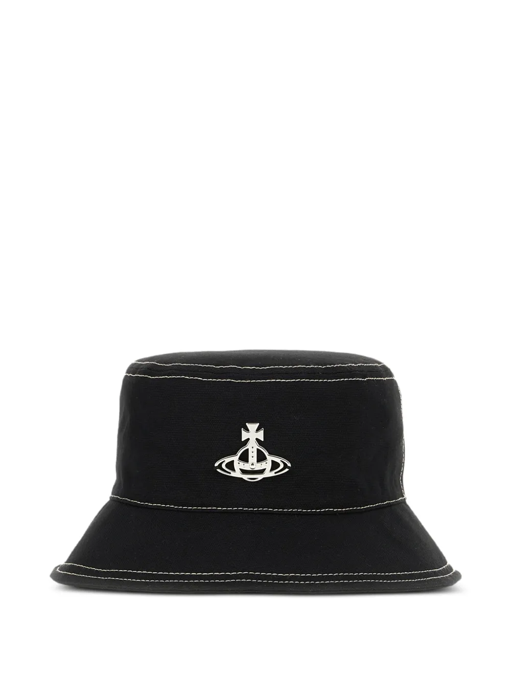 Vivienne Westwood Orb contrast-stitch bucket hat - Nero