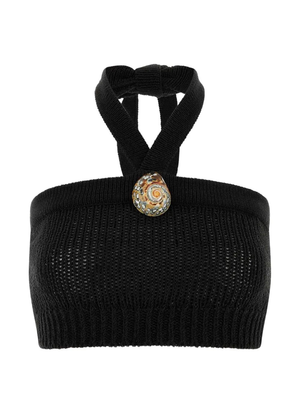 Alanui Island Memories crop top - Nero