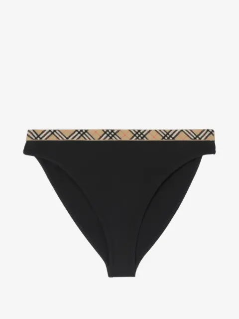 Burberry bas de bikini à finitions à carreaux