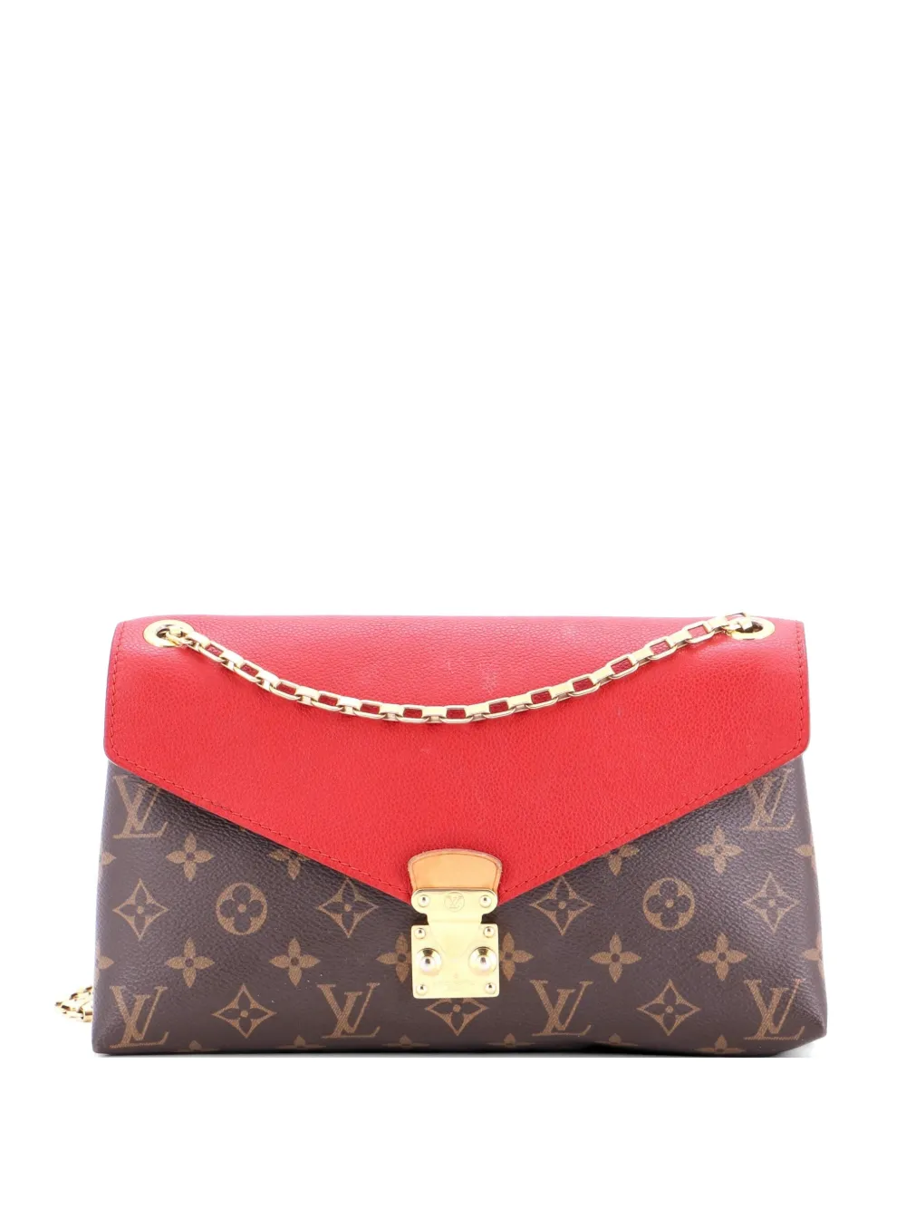 Louis Vuitton Pre-Owned Borsa a spalla Pallas Chain Monogram in tela e pelle di vitello - Marrone