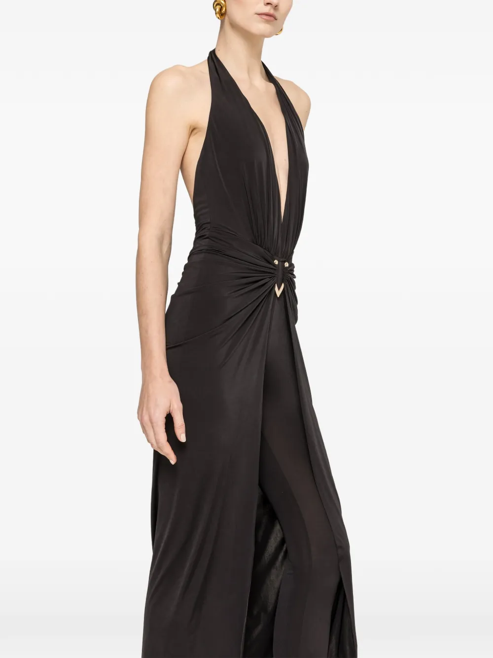 NISSA Gelaagde jumpsuit met open rug Zwart