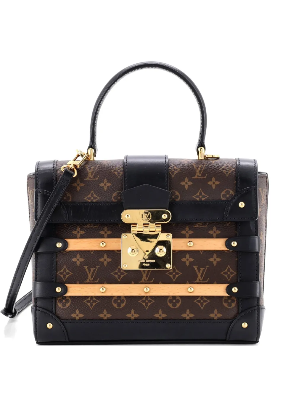 Pre-owned Louis Vuitton Trianon Handbag Monogram Canvas Pm Satchel In Brown