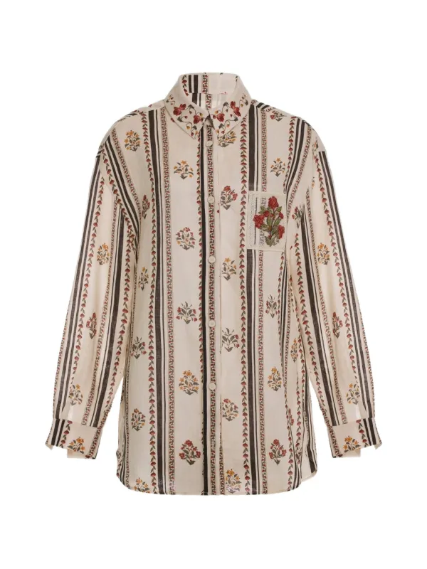 Agua by Agua Bendita Cecilia Andes Shirt in Neutrals