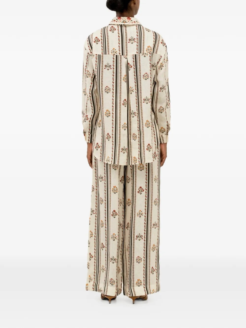 Agua By Agua Bendita Tota Ande broek met bloemenprint Beige