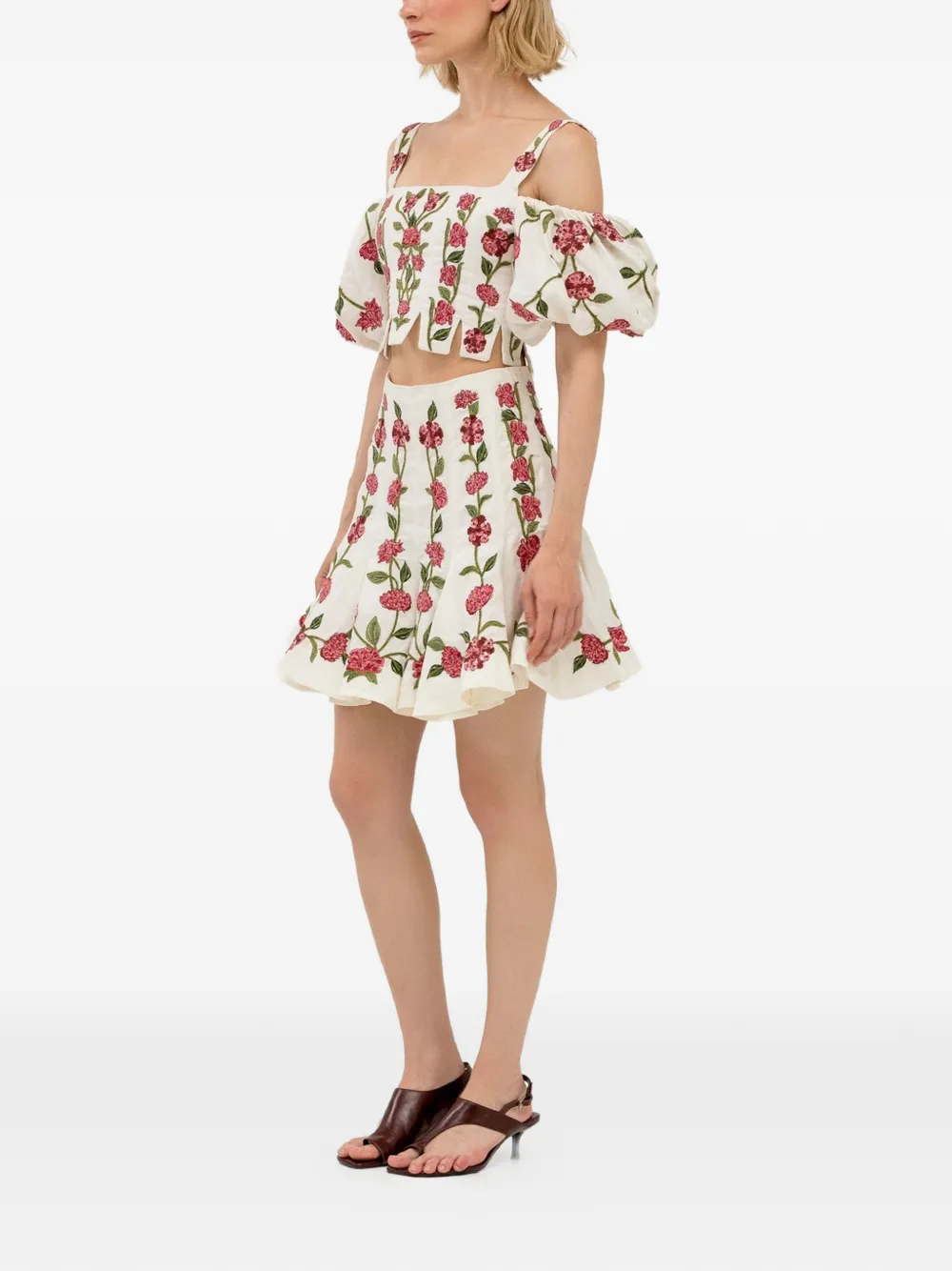 Agua By Agua Bendita Cerezo Quebrada mini-rok Wit