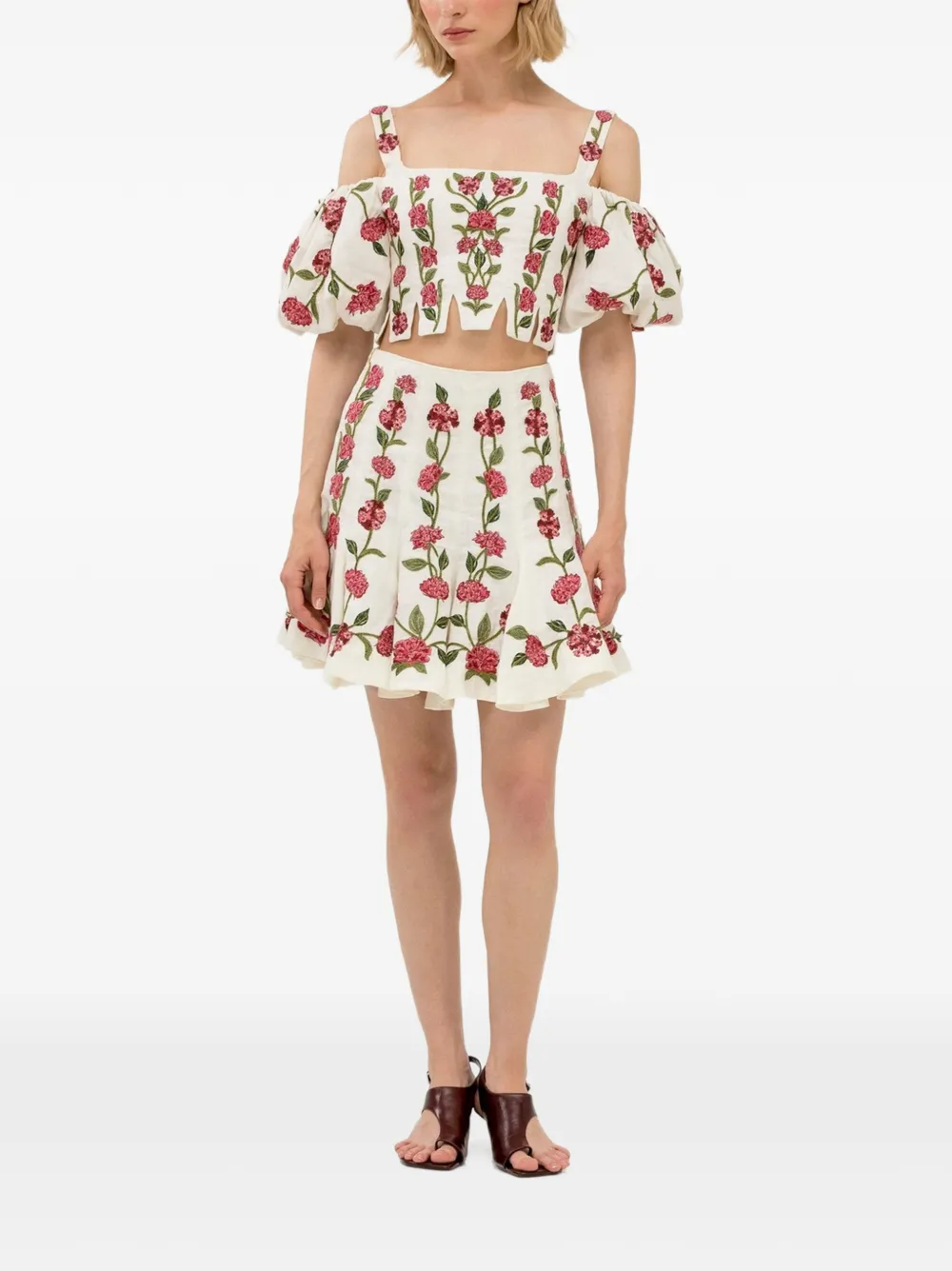 Agua By Agua Bendita Cerezo Quebrada mini-rok Wit