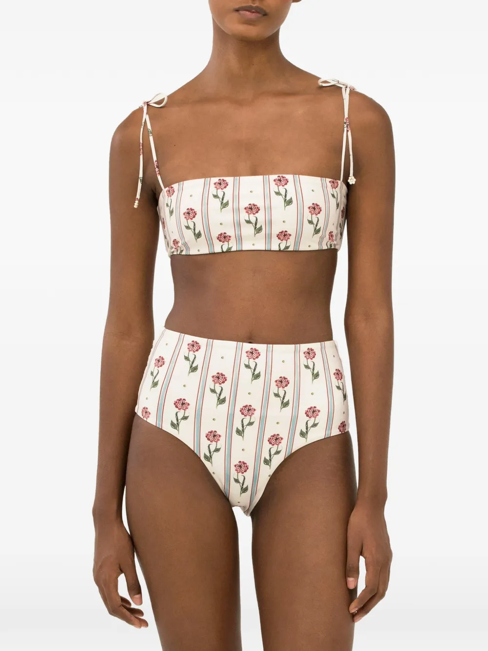 Agua By Agua Bendita Primavera Quebrada bikinitop Beige