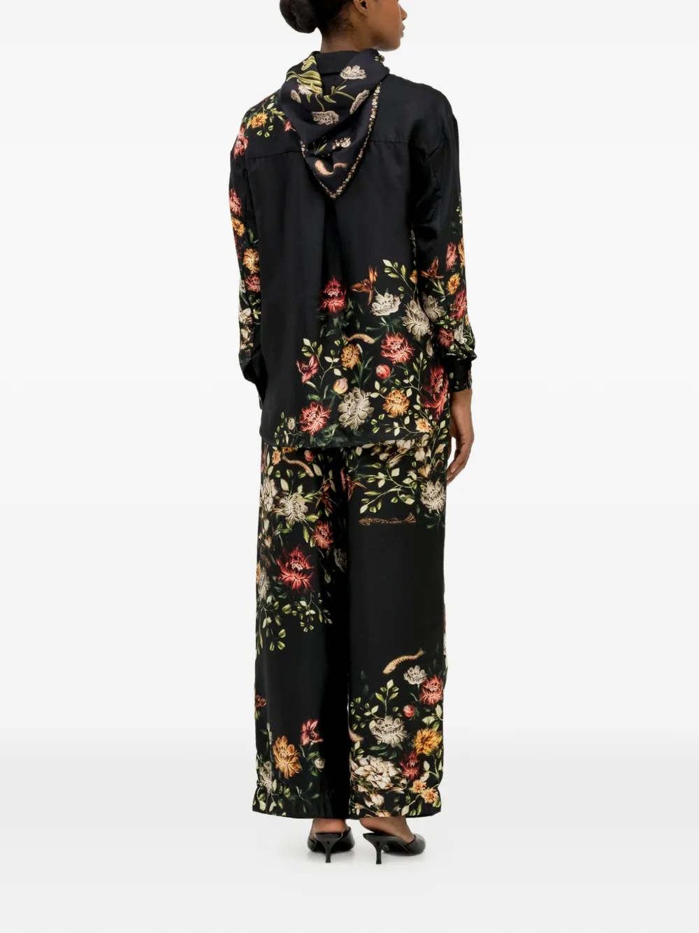 Agua By Agua Bendita Cecilia Paramo blouse met bloemenprint Zwart