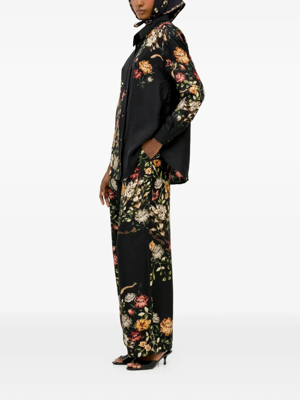 Agua By Agua Bendita Cecilia Paramo blouse met bloemenprint Zwart
