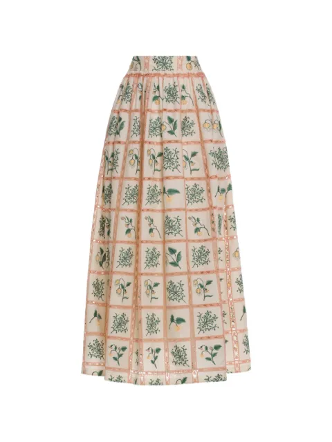 Agua By Agua Bendita — Tangelo Uchuva  floral print maxi skirt