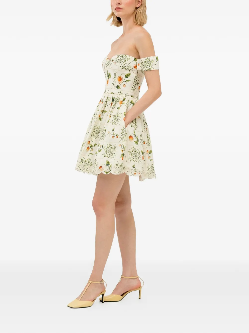 Agua by Agua Bendita Poesia Uchuva Dress in Neutrals, view 4