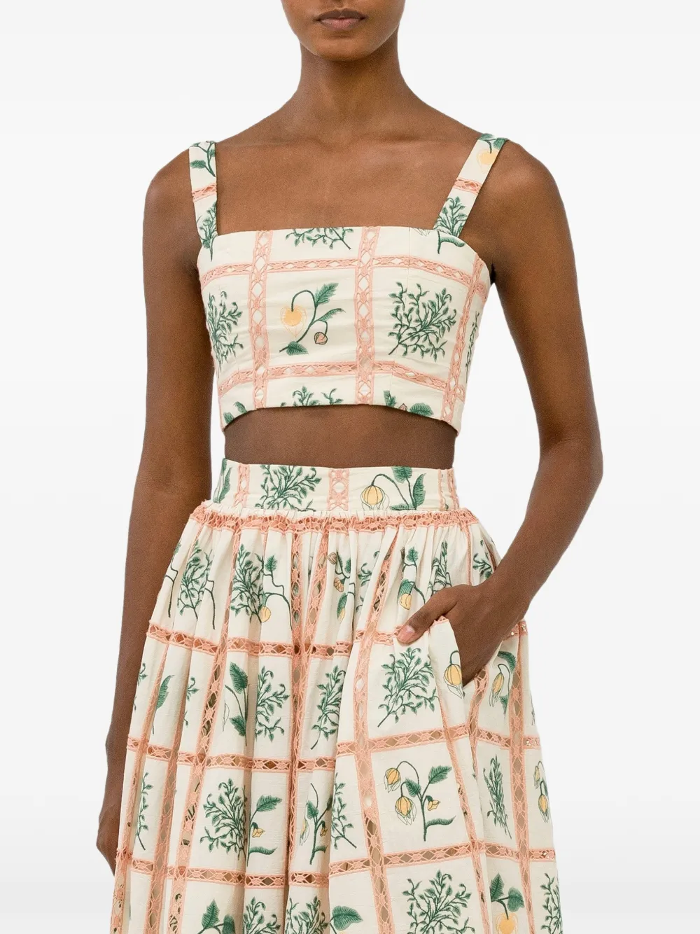 Agua by Agua Bendita Cacao Uchuva Crop Top in Neutrals, view 5