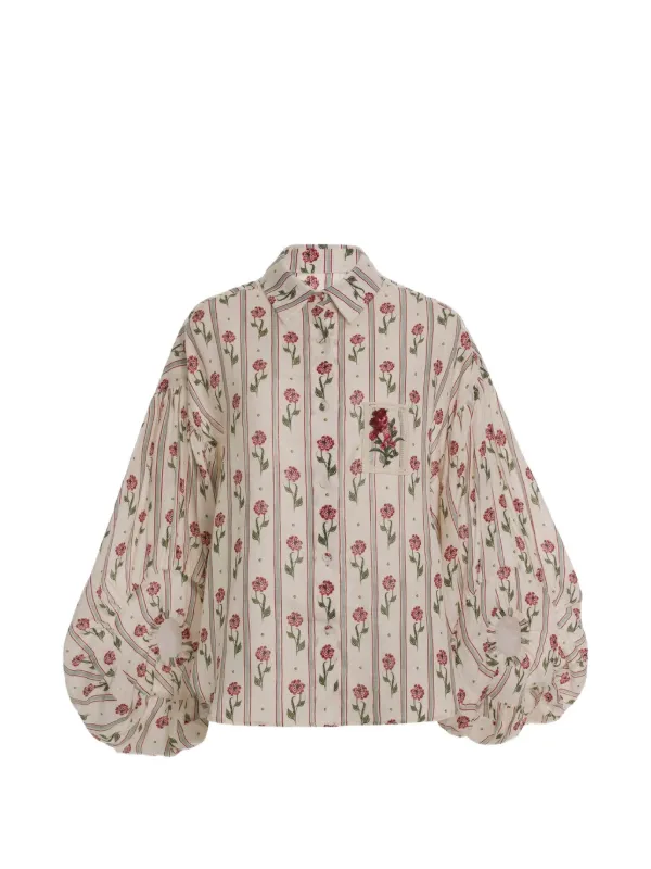 Agua by Agua Bendita Agar Mosqueta Blouse in Neutrals