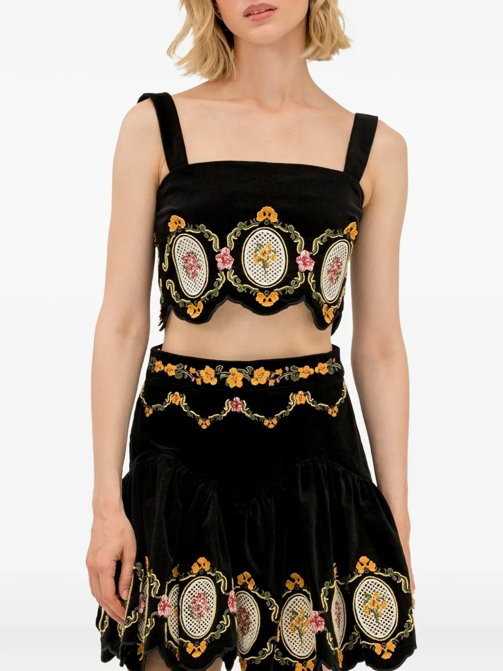 Agua By Agua Bendita Asaí Cordillera mini-rok Zwart