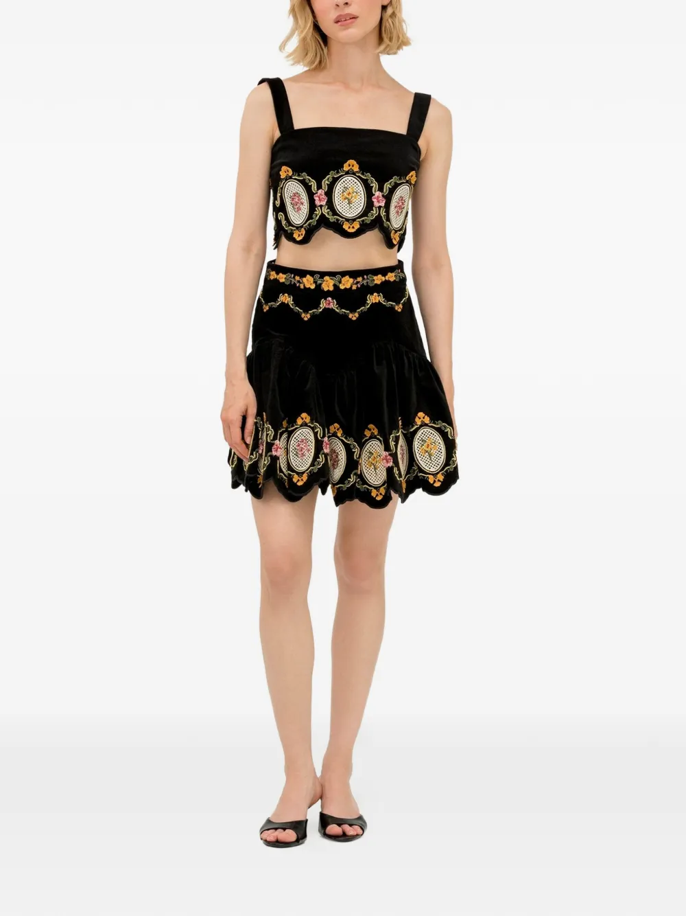 Agua By Agua Bendita Asaí Cordillera mini-rok Zwart