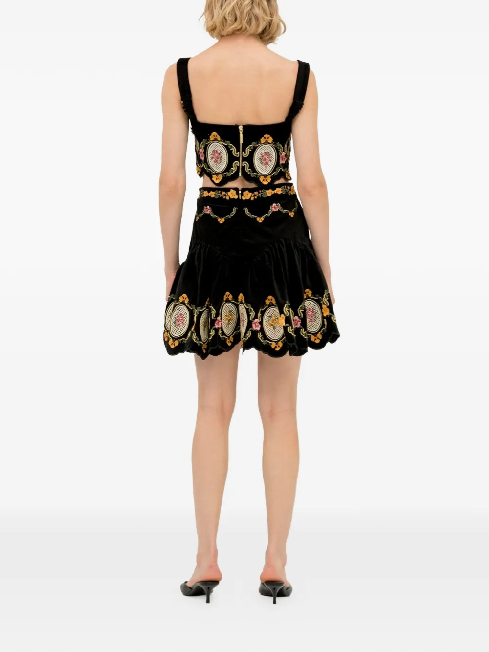 Agua By Agua Bendita Asaí Cordillera mini-rok Zwart