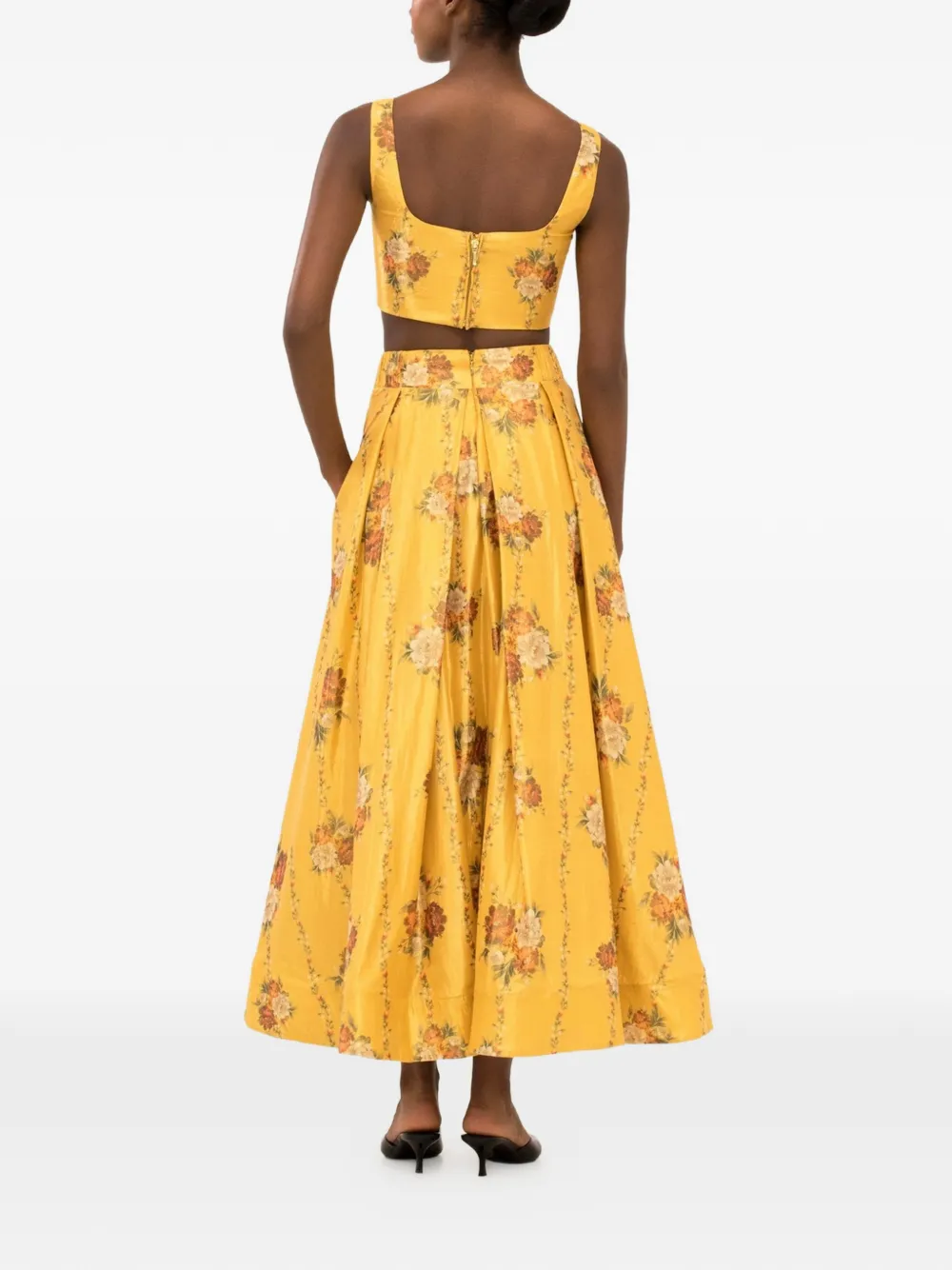 Agua By Agua Bendita Amanda Paramo Top in Yellow, view 4