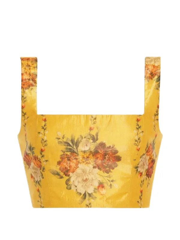 Agua by Agua Bendita Amanda Paramo Top in Yellow