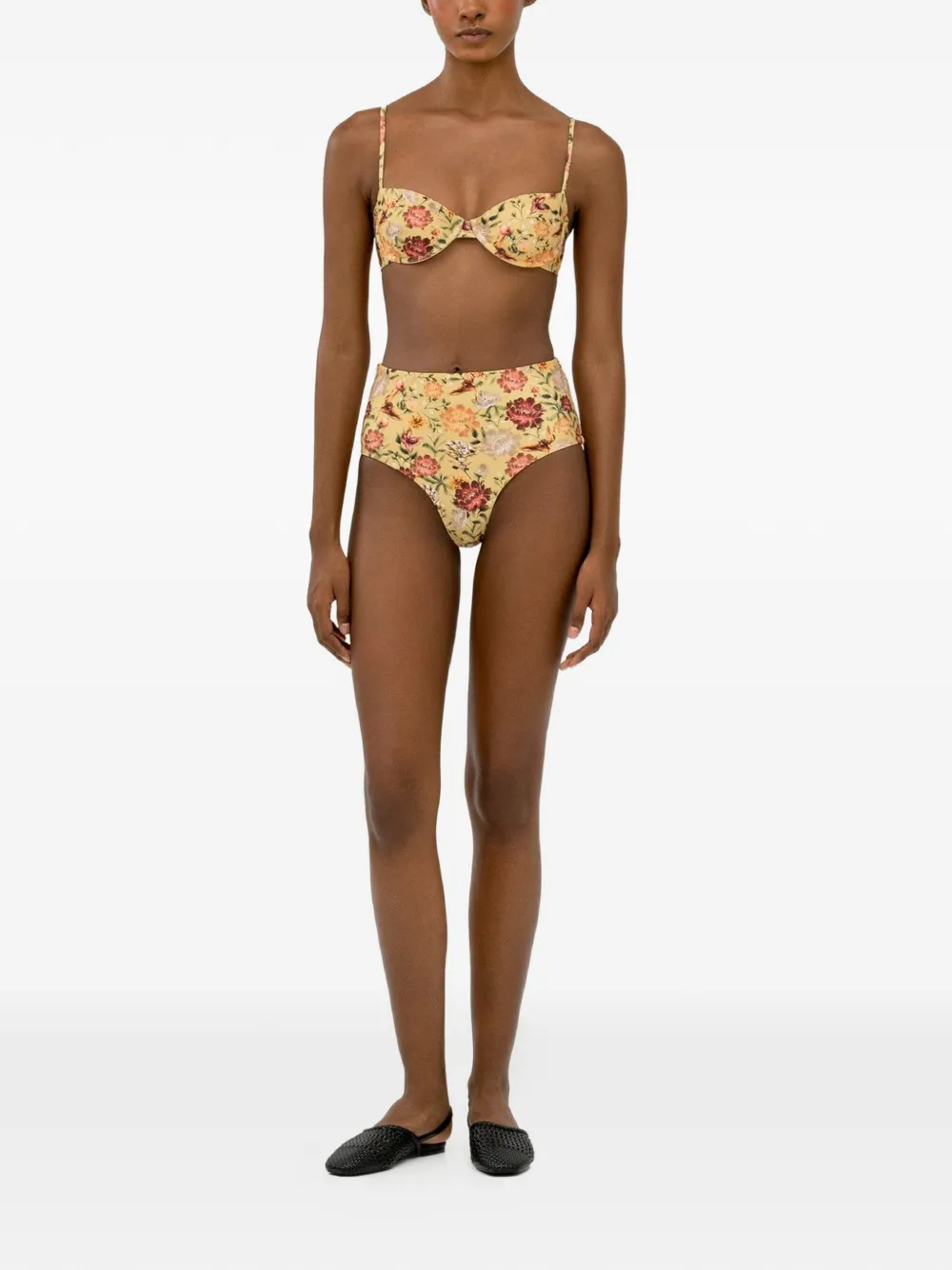 Agua By Agua Bendita Magdalena bikinitop met bloemenprint Geel