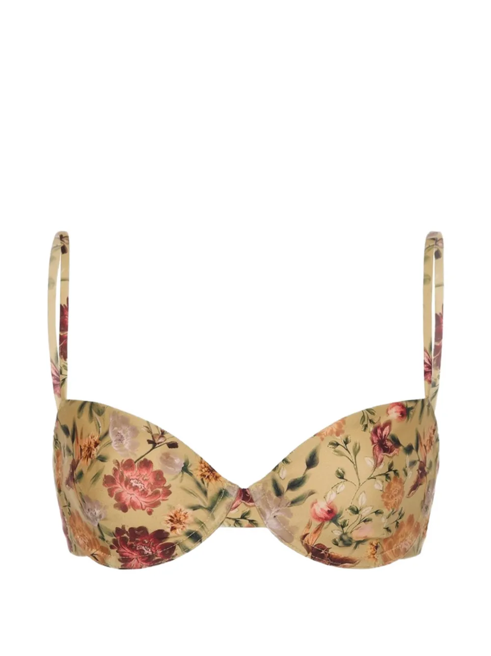 Agua By Agua Bendita Top bikini Magdalena a fiori - Giallo