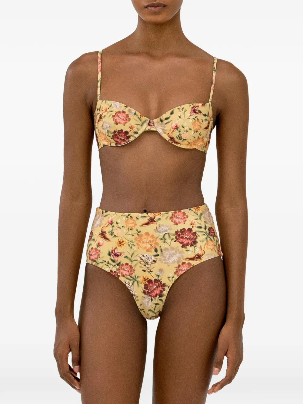 Agua By Agua Bendita Magdalena bikinitop met bloemenprint Geel