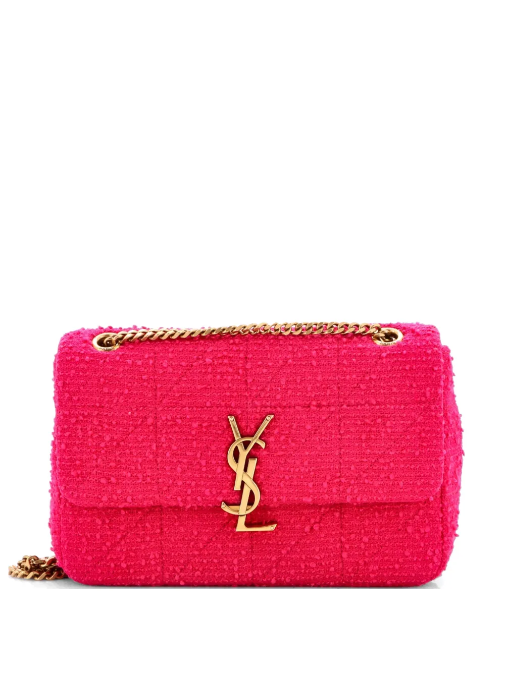 Saint Laurent Pre-Owned Jamie Flap Bag Quilted Boucle Tweed Medium shoulder bag - Rosa