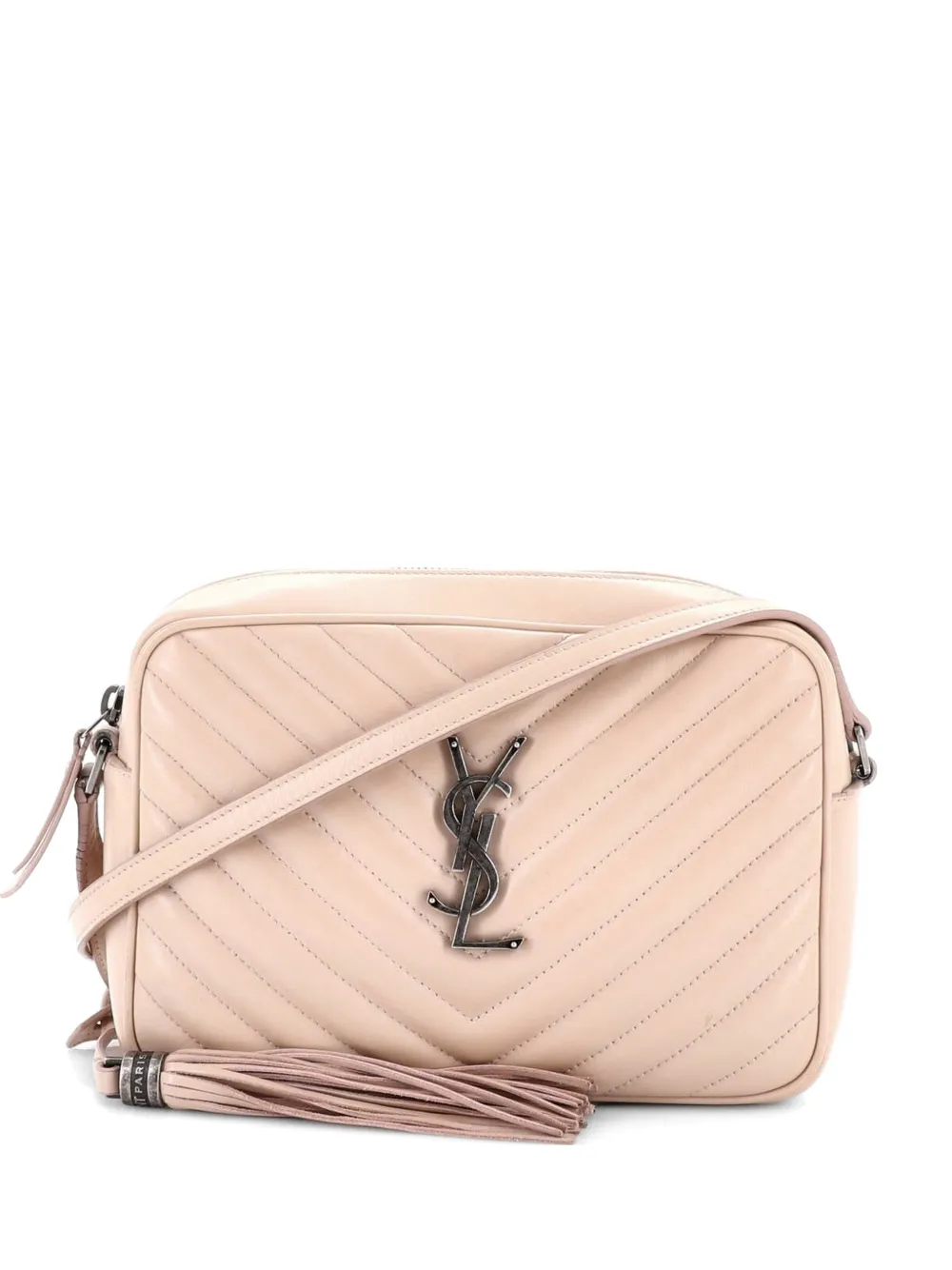 Saint Laurent Pre-Owned Lou Camera Bag Matelasse Chevron Leather Small crossbody bag - Nude
