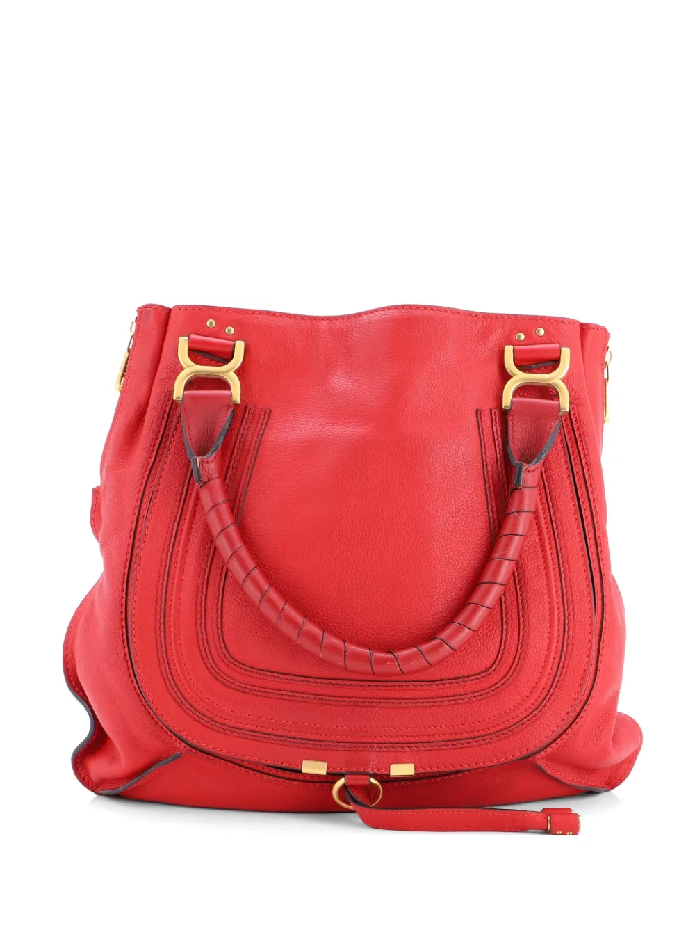 Chloé Pre-Owned Marcie Leather Large satchel - Rosso