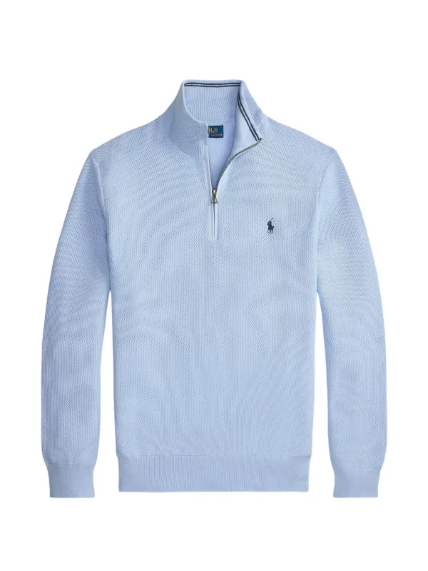 Polo Ralph Lauren Suéter Com Zíper Parcial | Azul | FARFETCH BR