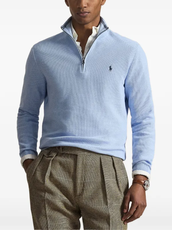 Polo Ralph Lauren ハーフジップ セーター | ブルー | FARFETCH JP