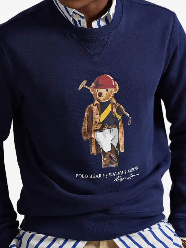 Polo Ralph Lauren bearトレーナー Polo Ralph Lauren Suéter Polo Bear Decote Careca | Azul | FARFETCH BR