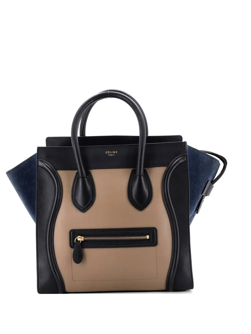 Celine Pre-Owned Tricolor Luggage Bag Leather Mini tote bag - Nero