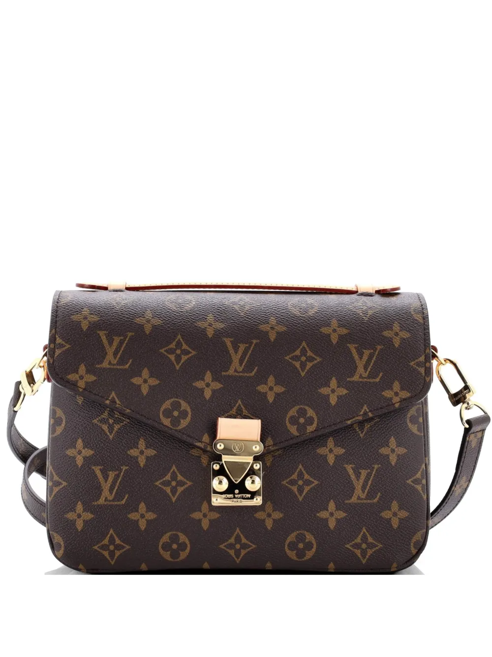 Pre-owned Louis Vuitton Pochette Metis Monogram Canvas Crossbody Bag In Brown