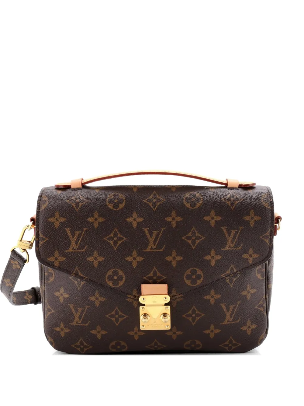 Pre-owned Louis Vuitton Pochette Metis Monogram Canvas Crossbody Bag In Brown