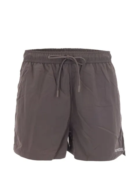 Represent drawstring swim shorts