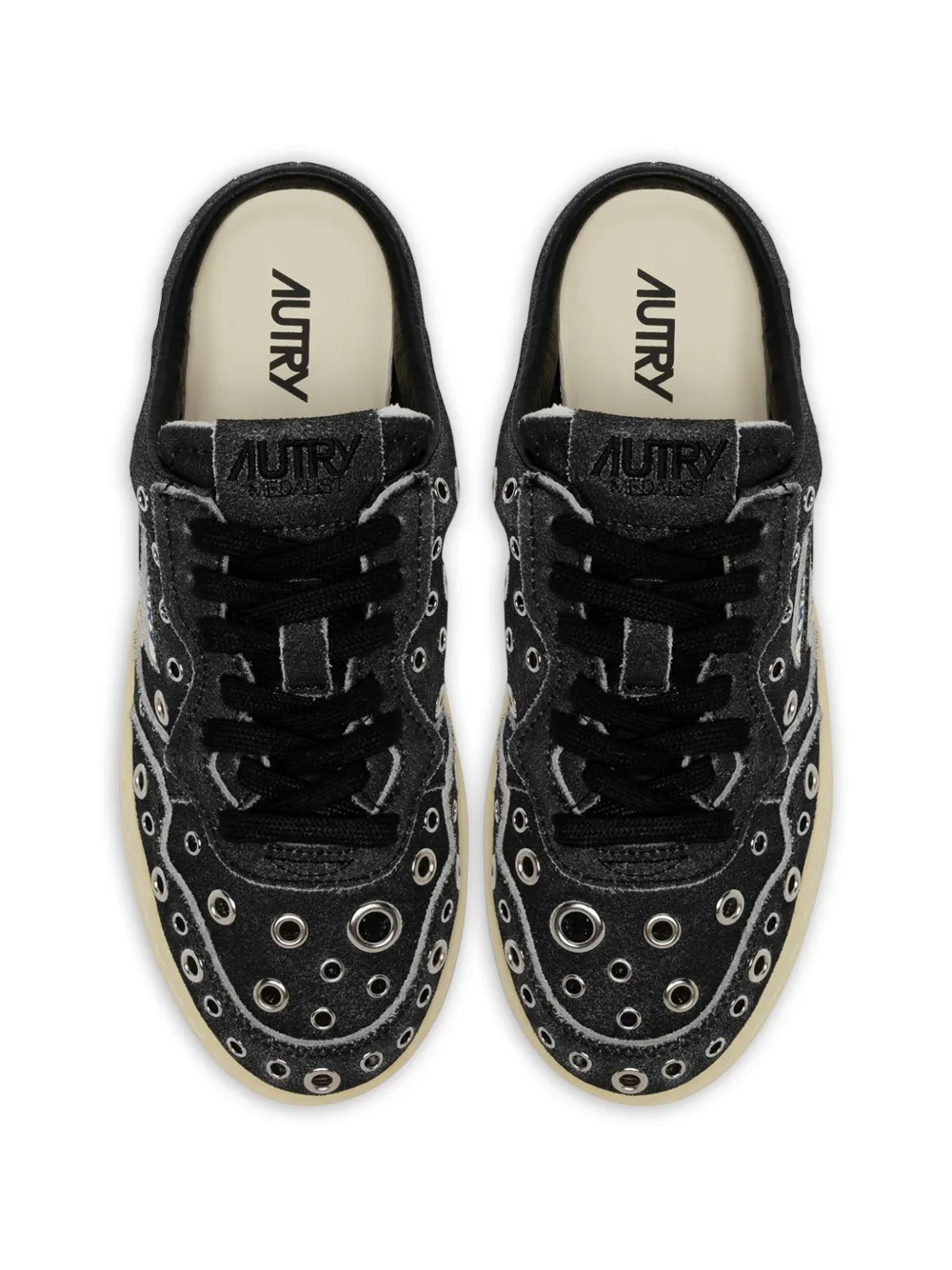 Autry Medalist Mule sneakers met ringlets Zwart