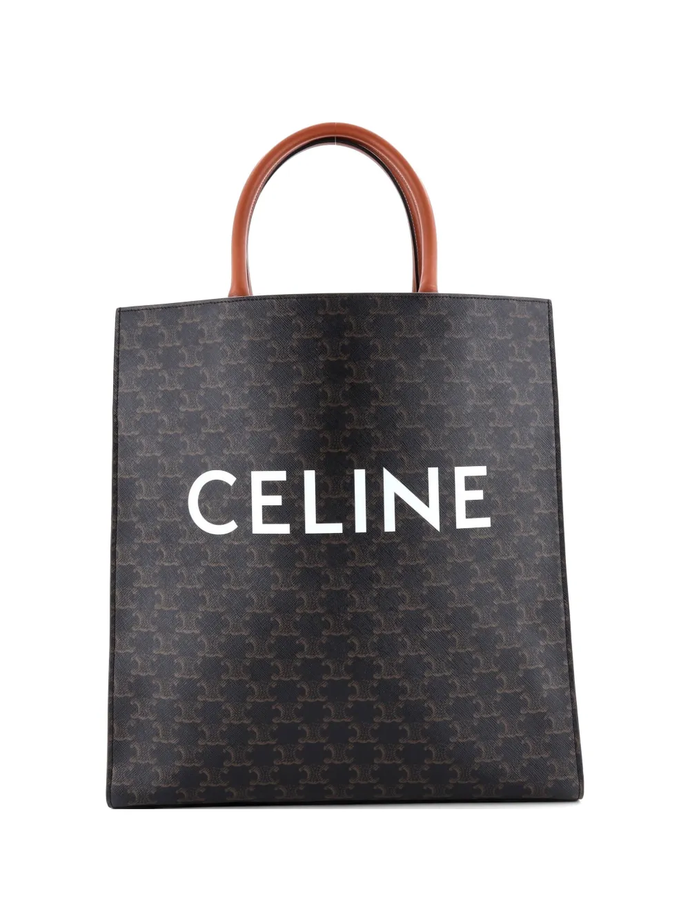 Celine Pre-Owned Vertical Cabas Triomphe Coated Canvas Large tote bag - Marrone