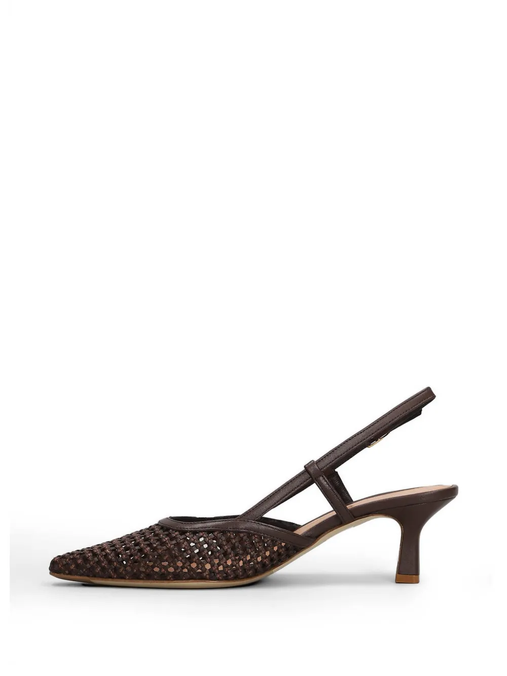 Julie Dee woven slingback pumps Bruin