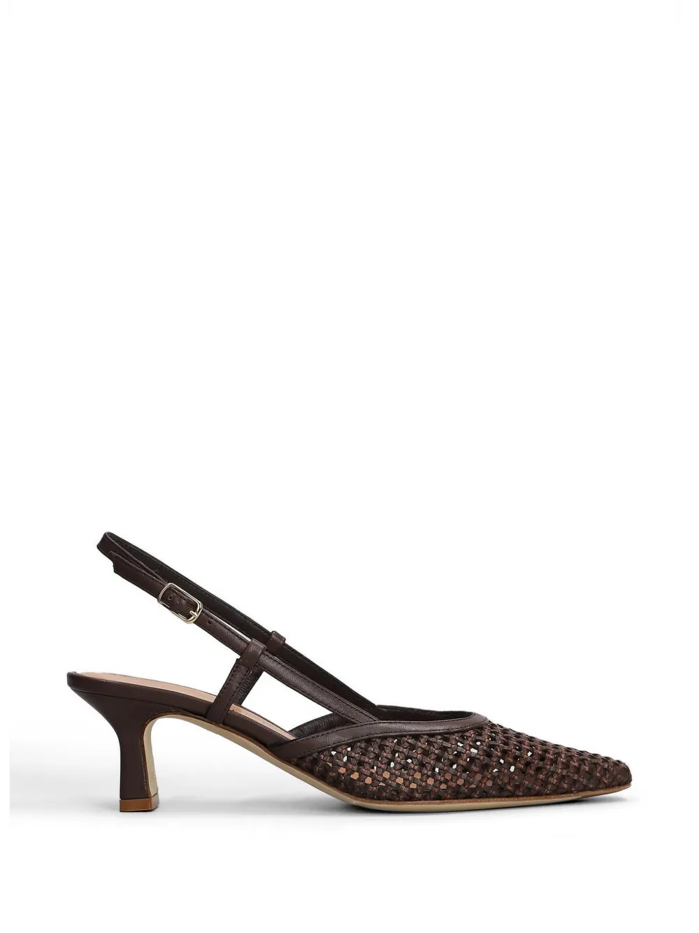 Julie Dee woven slingback pumps Bruin