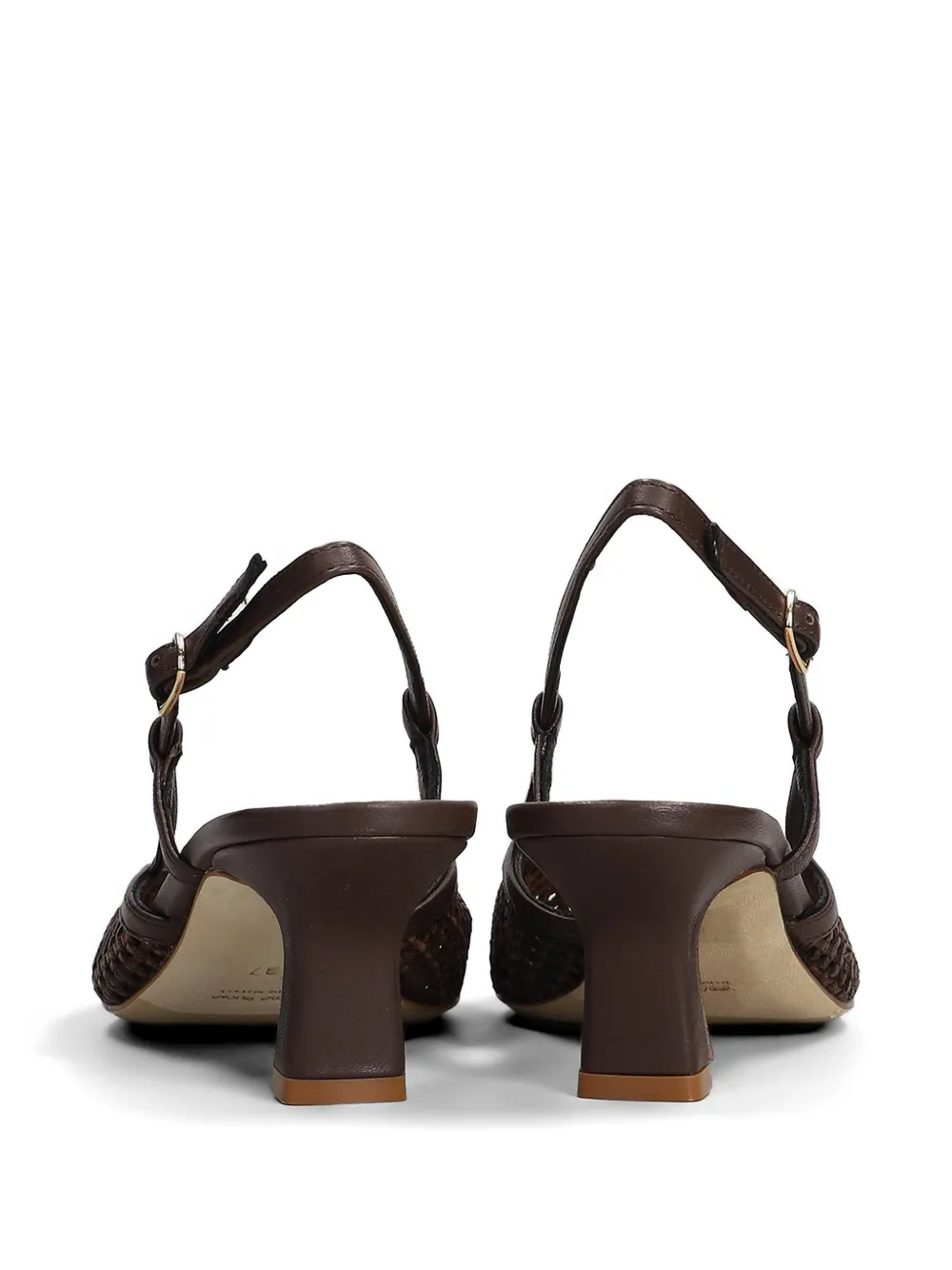 Julie Dee woven slingback pumps Bruin