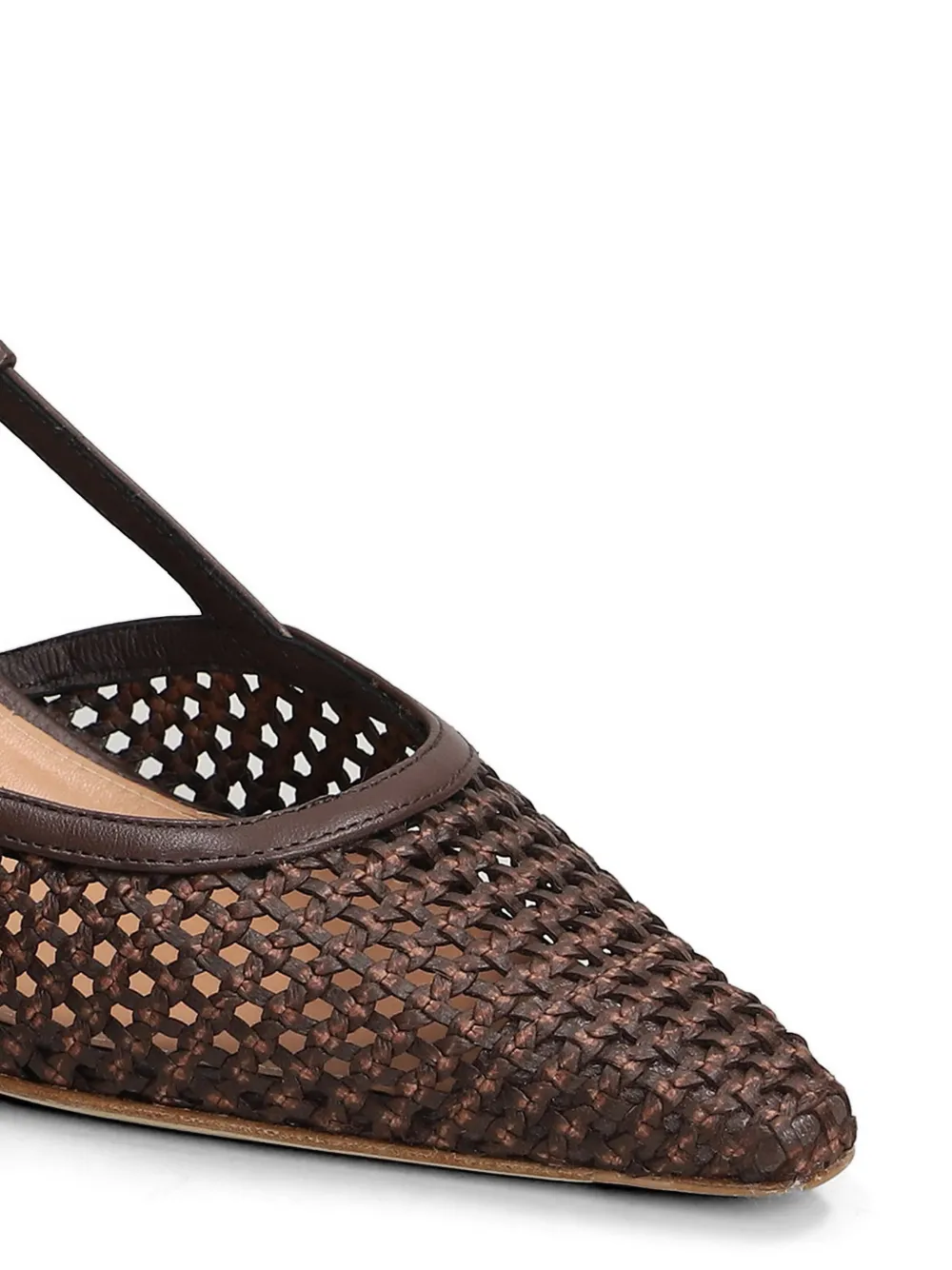 Julie Dee woven slingback pumps Bruin