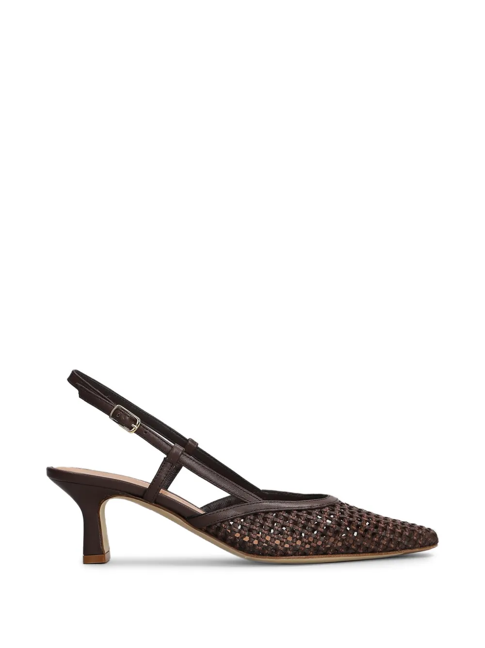 Julie Dee woven slingback pumps Bruin