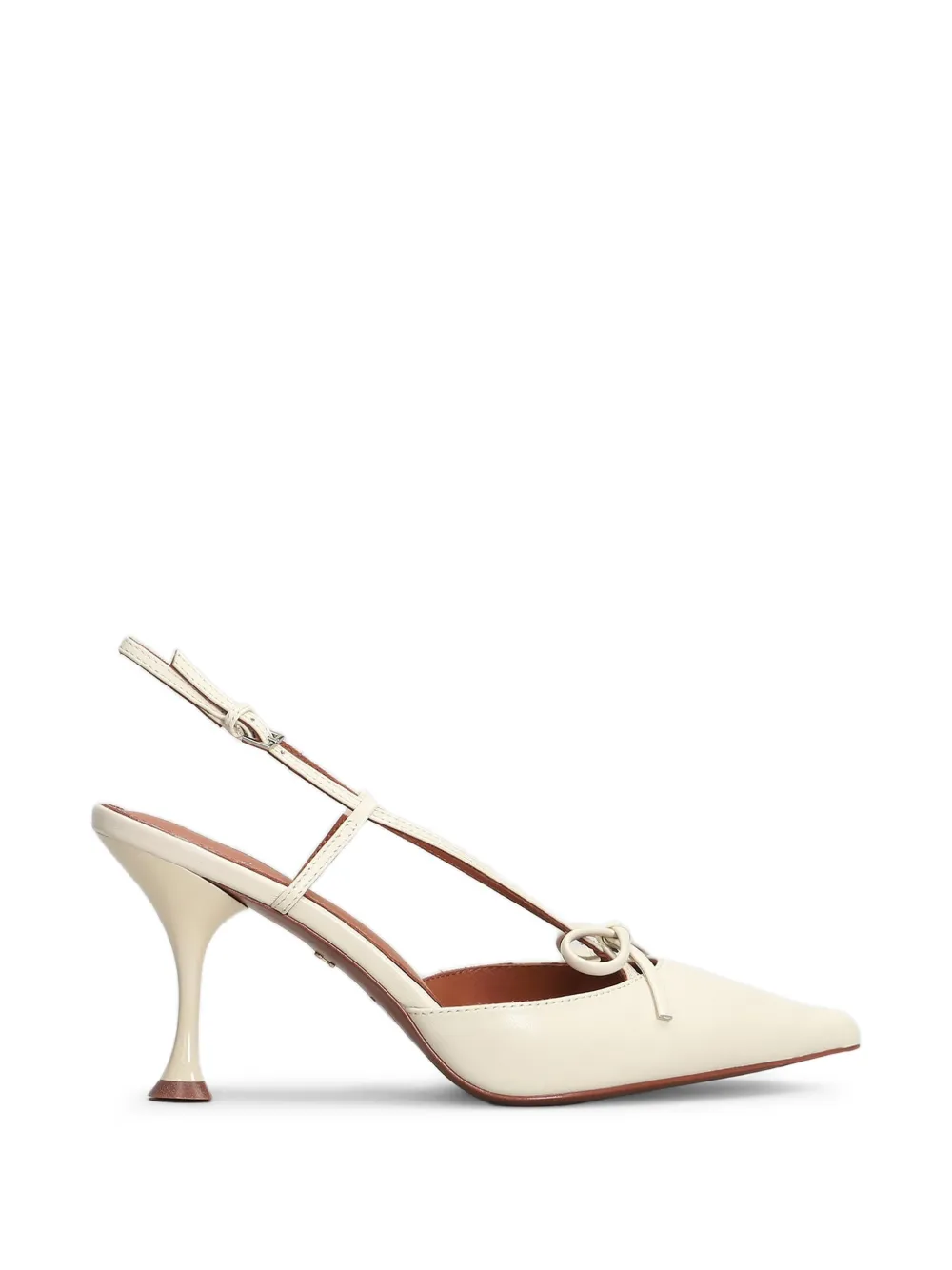 Lola Cruz Audrey bow-detail slingback pumps - Toni neutri
