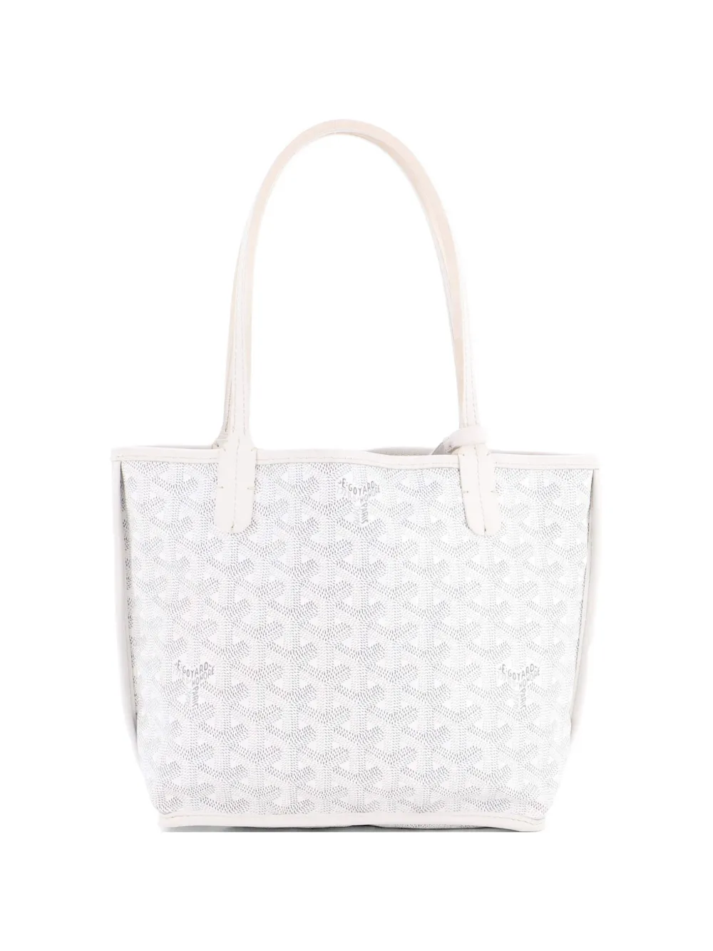 Goyard Pre-Owned Borsa a tracolla Anjou mini reversibile in tela cerata - Bianco