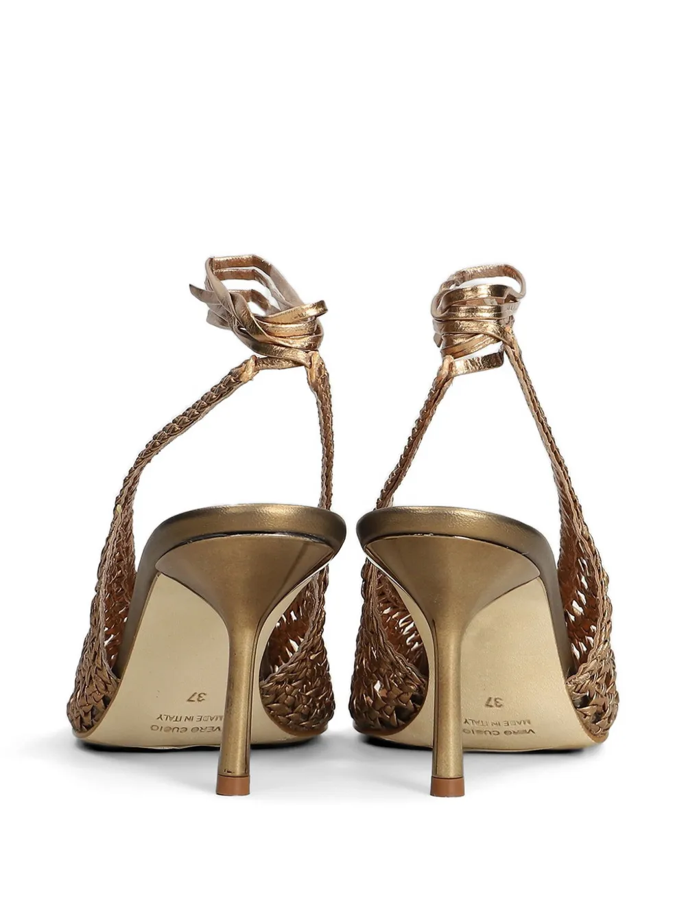 The Seller woven tie-fastening pumps Goud