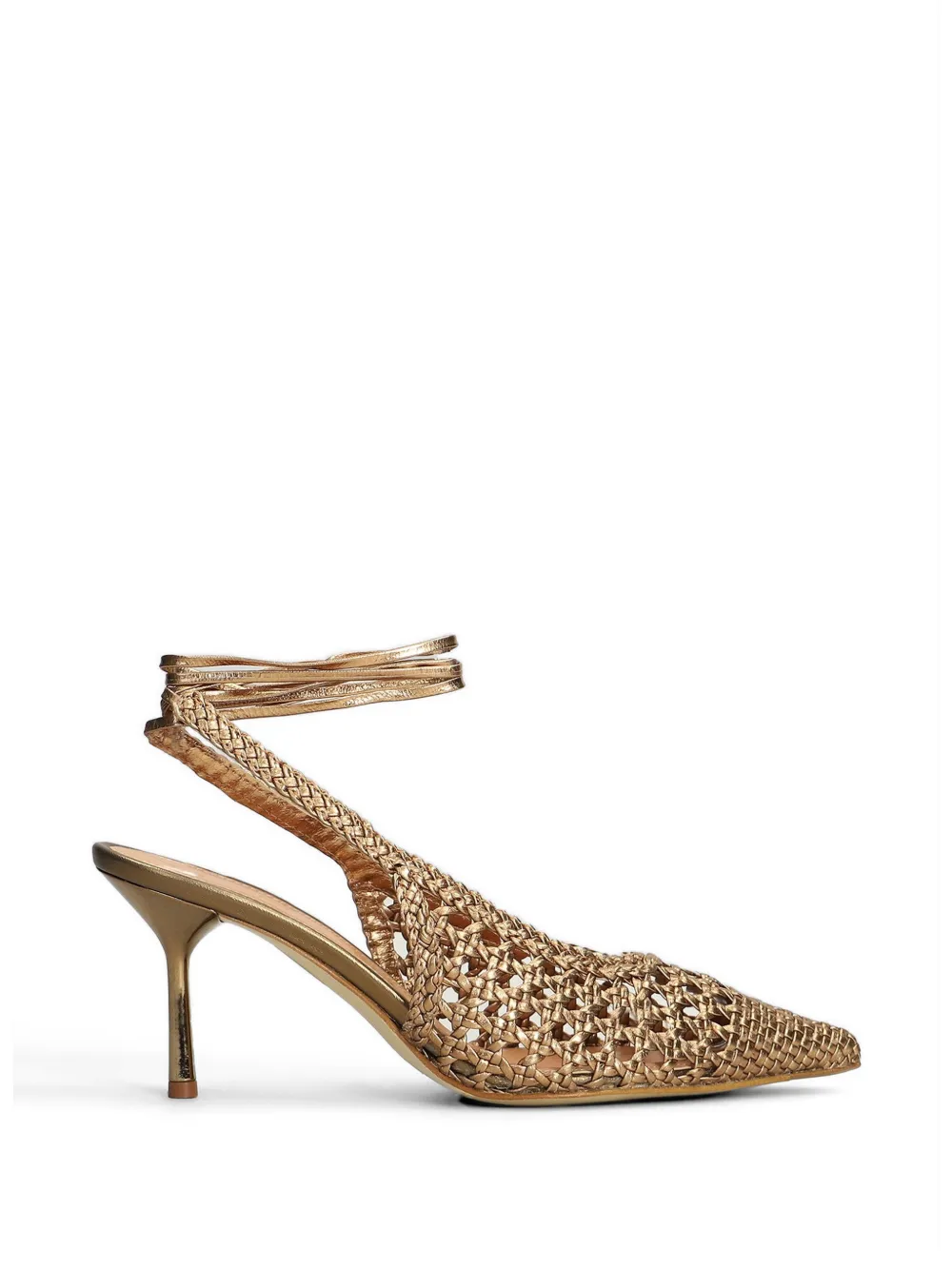 The Seller woven tie-fastening pumps Goud