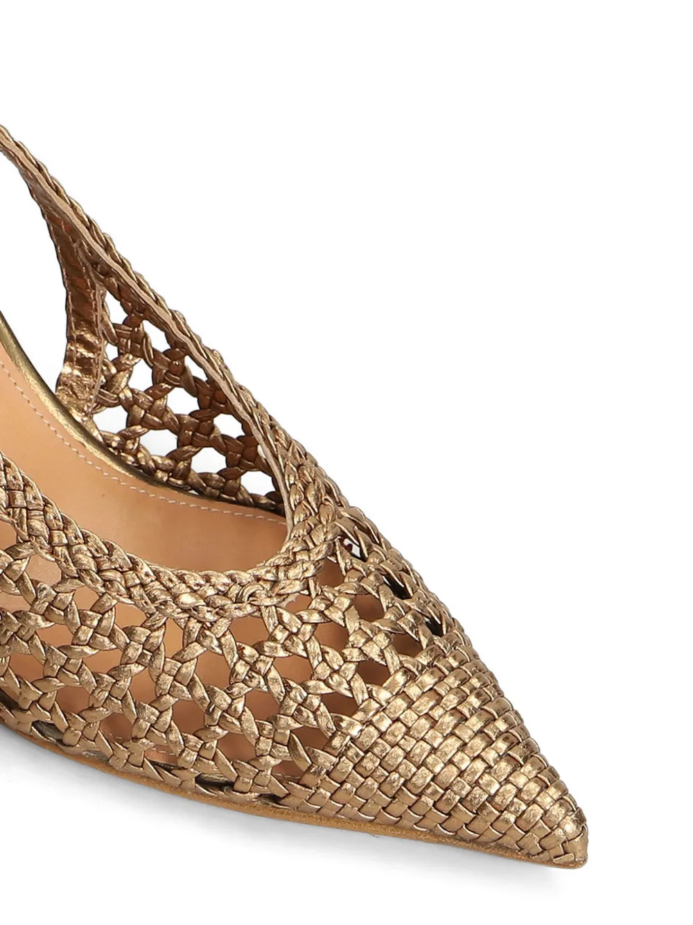 The Seller woven tie-fastening pumps Goud