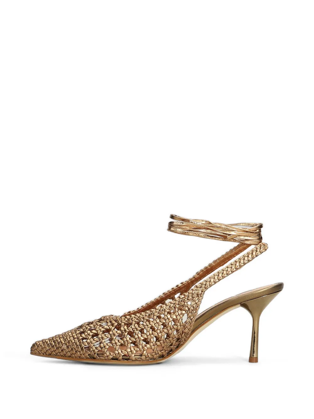 The Seller woven tie-fastening pumps Goud