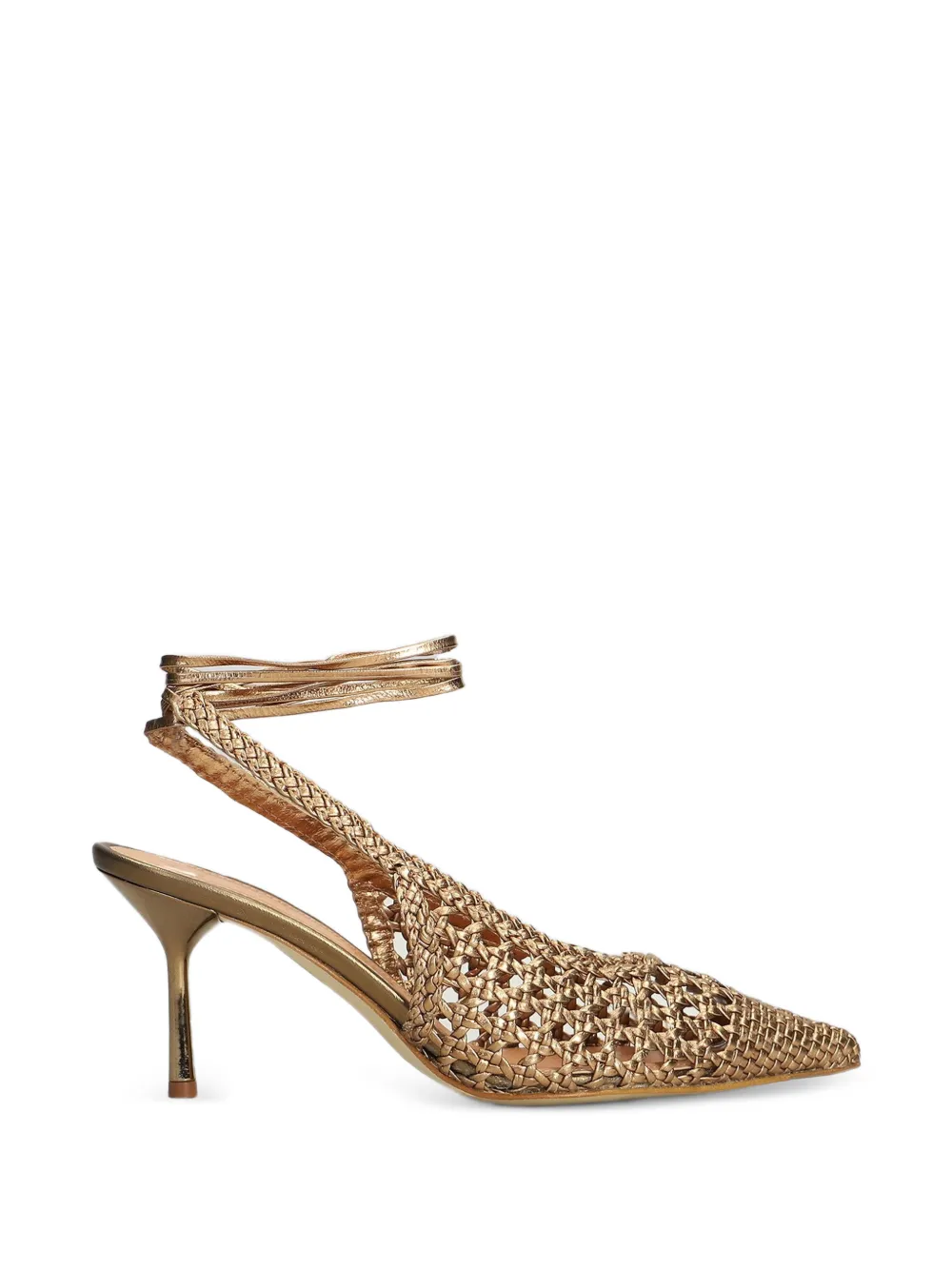 The Seller woven tie-fastening pumps Goud