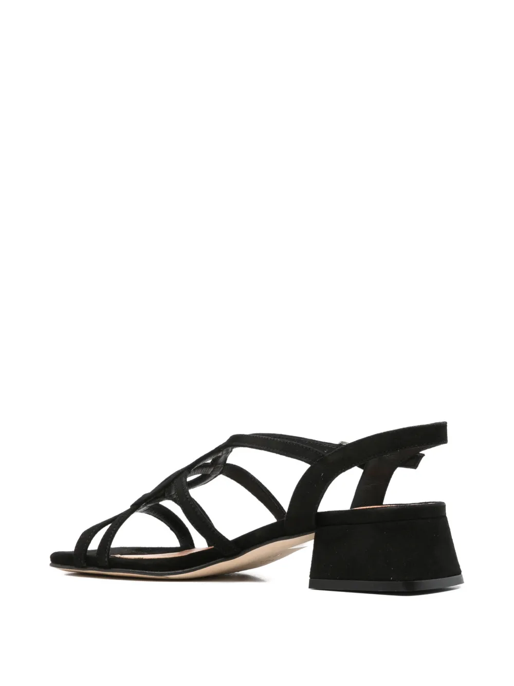 Julie Dee multi-strap slingback sandals Zwart